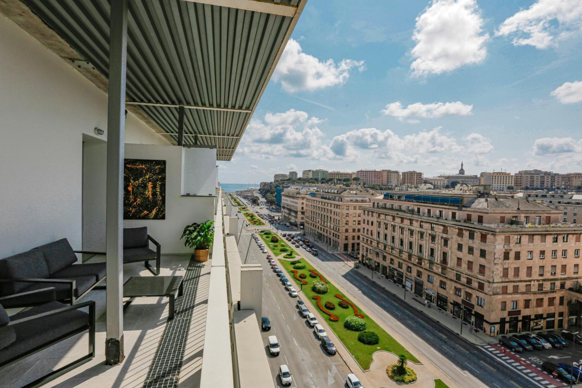 Attico Luxury Con Parcheggio E Terrazza Vista Mozzafiato Apartment Genova Cameră foto