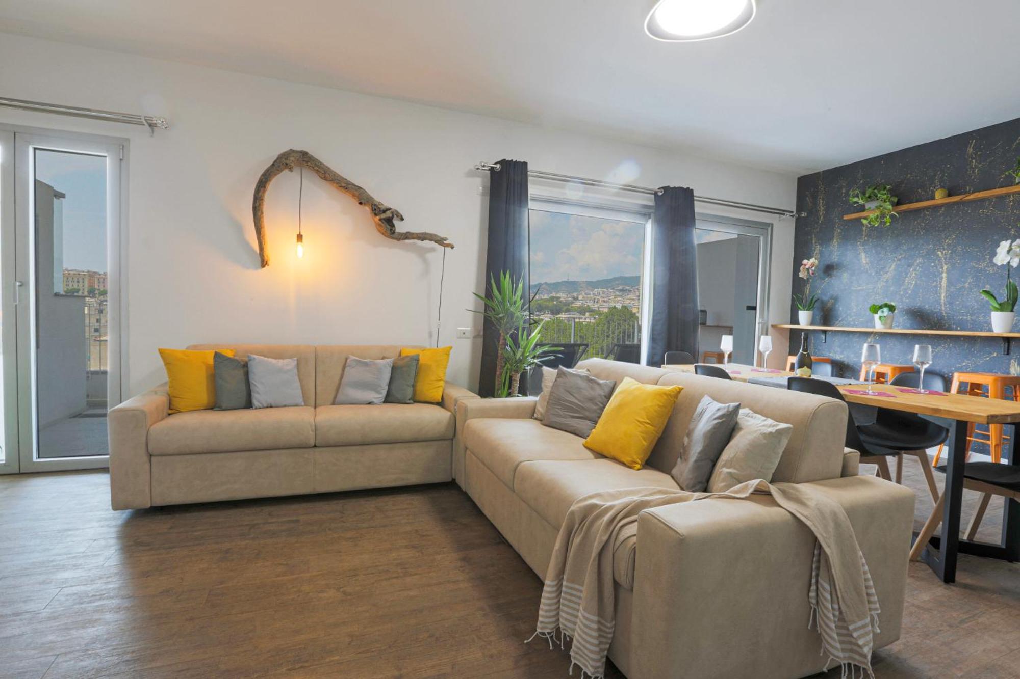Attico Luxury Con Parcheggio E Terrazza Vista Mozzafiato Apartment Genova Cameră foto