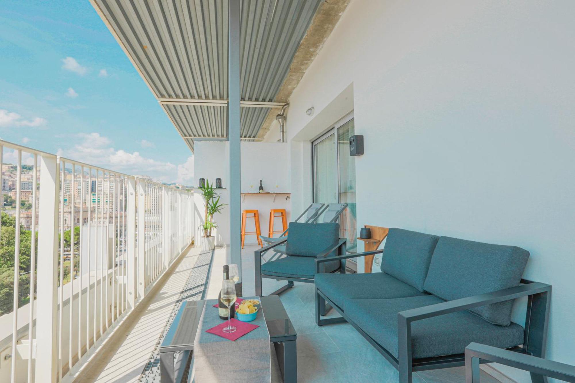 Attico Luxury Con Parcheggio E Terrazza Vista Mozzafiato Apartment Genova Cameră foto